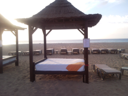 Bali-style sun beds